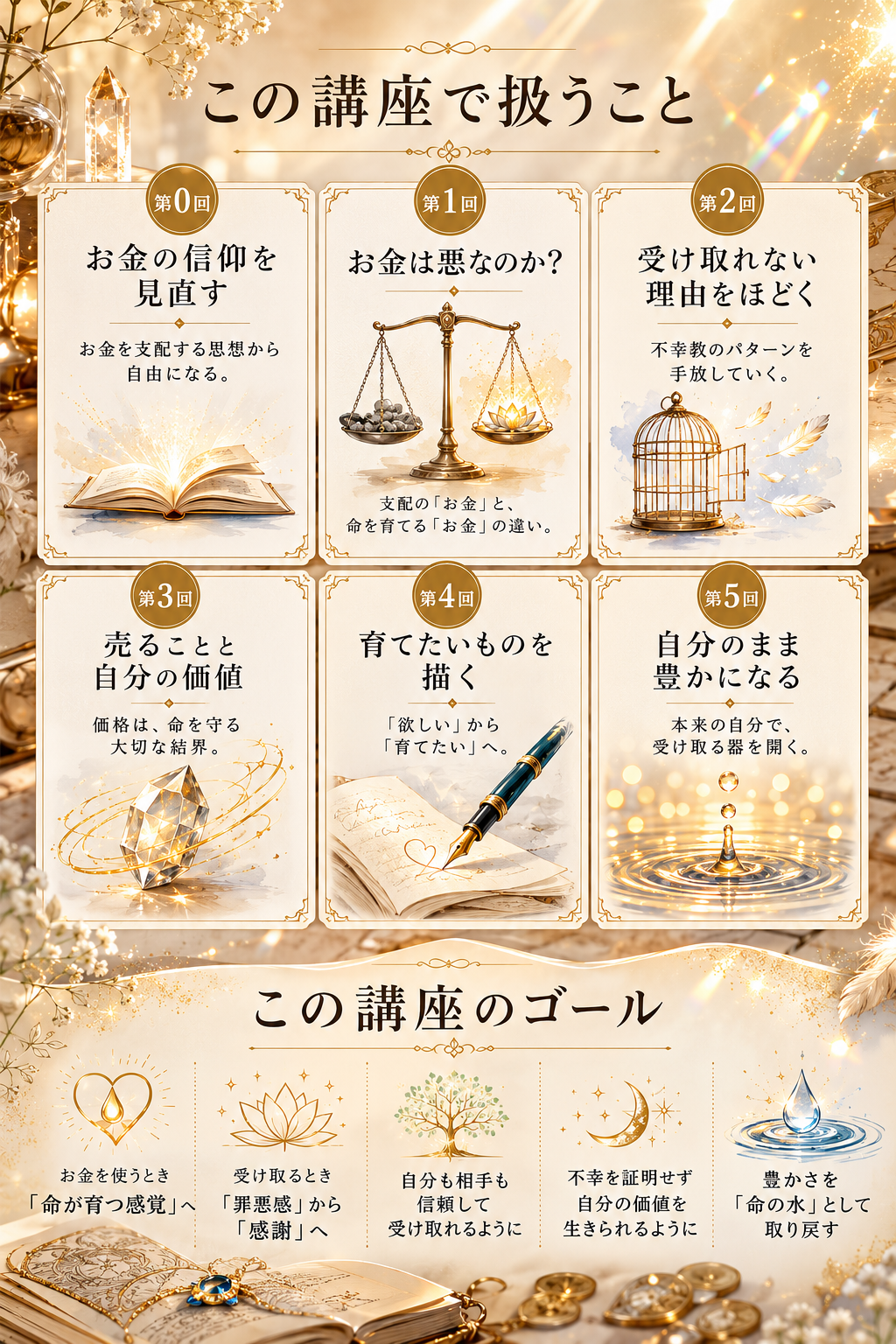 「お金を命の水に変える講座」ーレプテリアン教に入信せず、 豊かさを取り戻す現実創造レッスンー